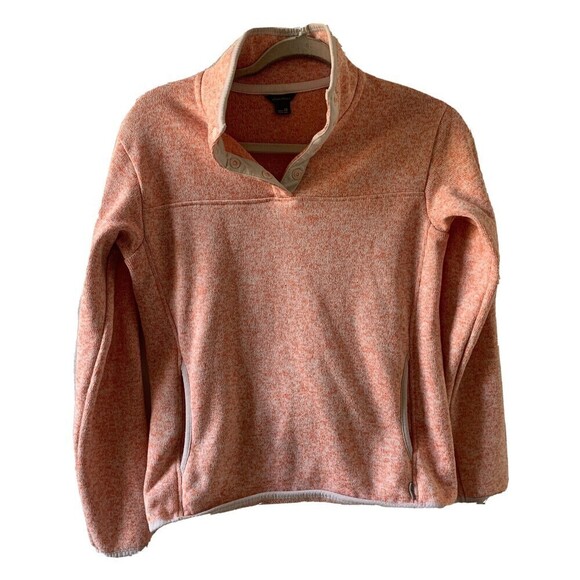 Eddie Bauer Jackets & Blazers - Eddie Bauer Womens Size XS Peach Snap Button Pullover Sweatshirt Jacket